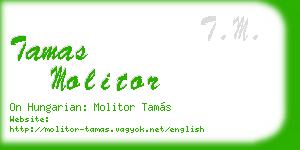 tamas molitor business card